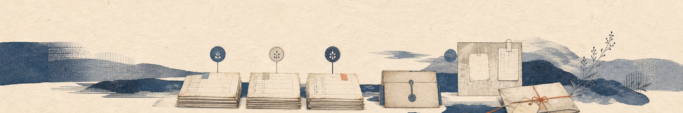 Woodblock-style banner of a US map, an esthetician license, skincare tools, and a compact seal